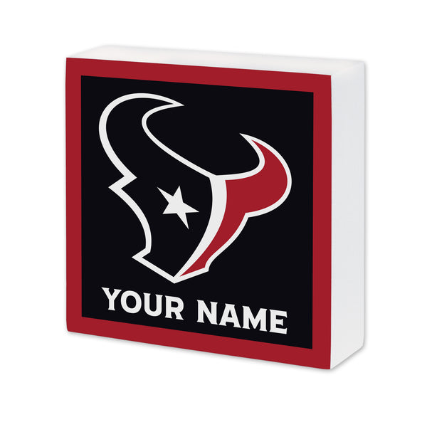 Houston Texans Personalized 6X6 Wood Sign