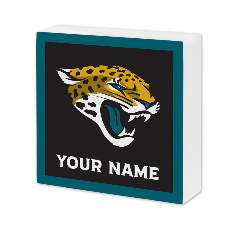 Jacksonville Jaguars Personalized 6X6 Wood Sign