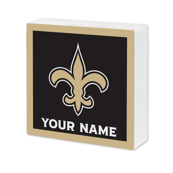 New Orleans Saints Personalized 6X6 Wood Sign