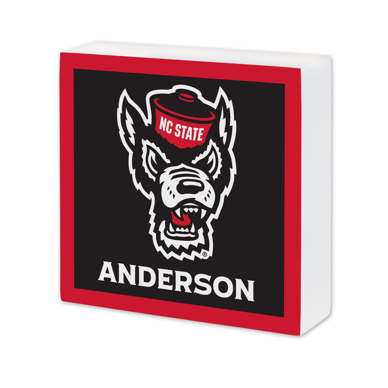 North Carolina State Wolfpack Personalized 6X6 Wood Sign