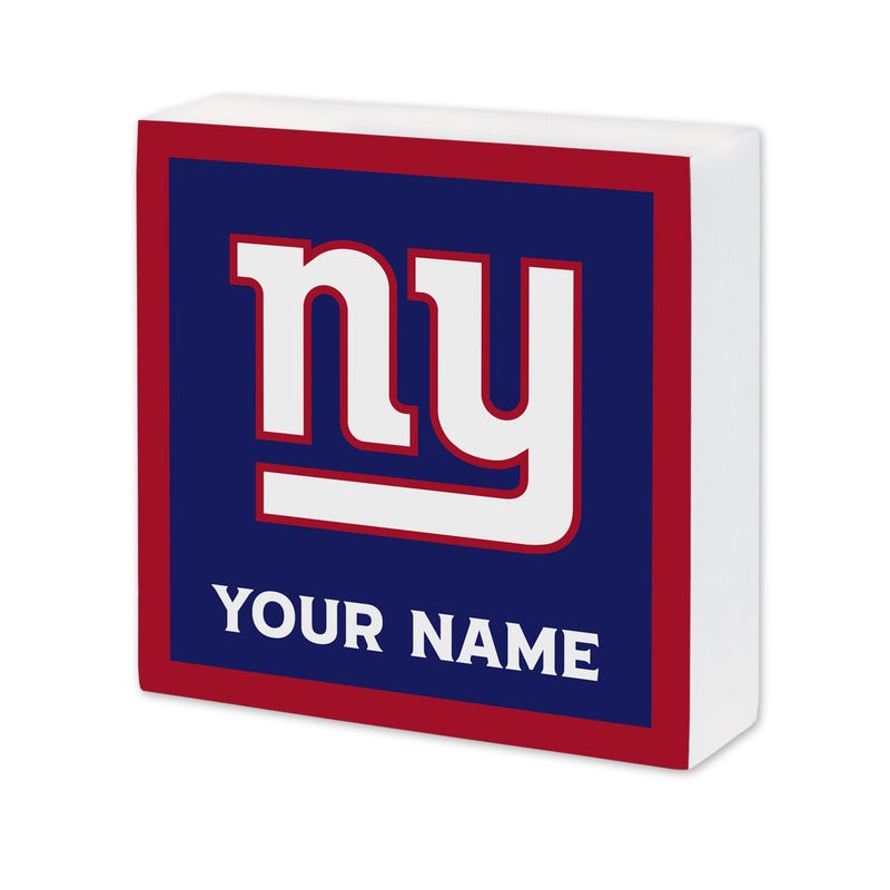 New York Giants Personalized 6X6 Wood Sign