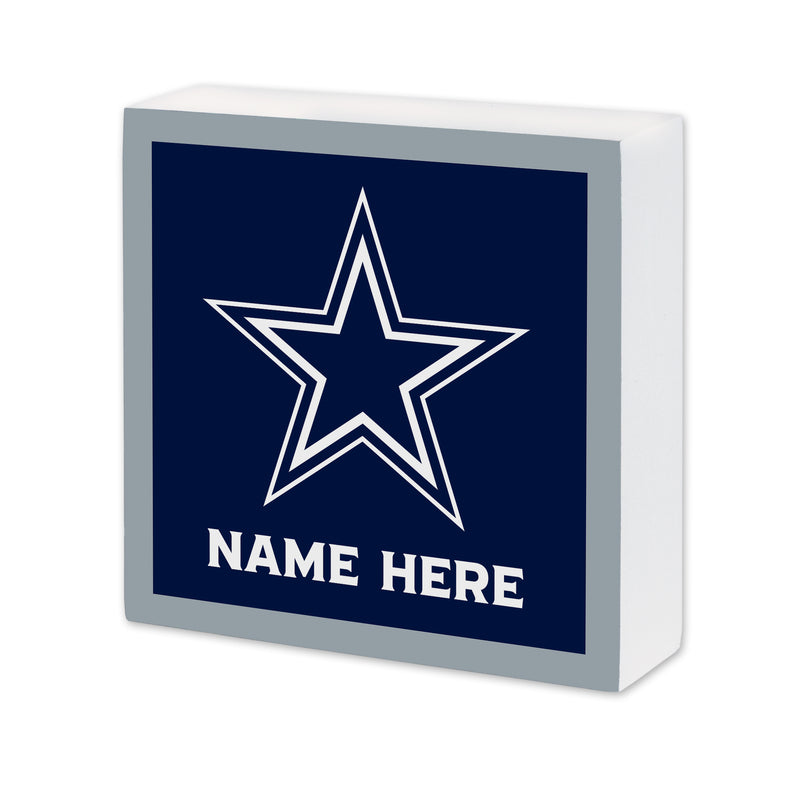 Dallas Cowboys Personalized 6X6 Wood Sign