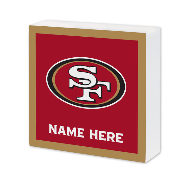 San Francisco 49Ers Personalized 6X6 Wood Sign