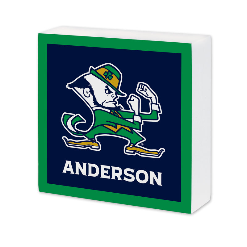 Notre Dame Fighting Irish Personalized 6X6 Wood Sign