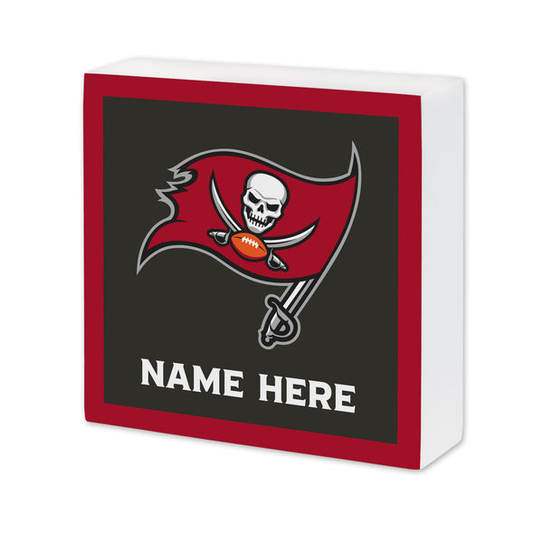 Tampa Bay Buccaneers Personalized 6X6 Wood Sign
