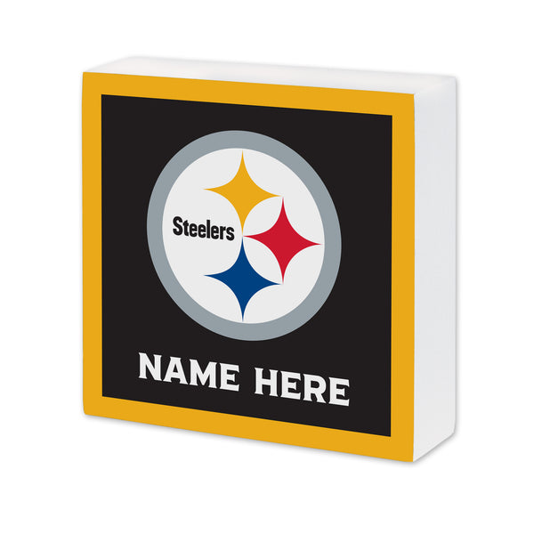 Pittsburgh Steelers Personalized 6X6 Wood Sign