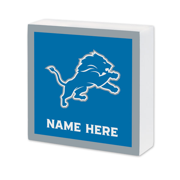 Detroit Lions Personalized 6X6 Wood Sign