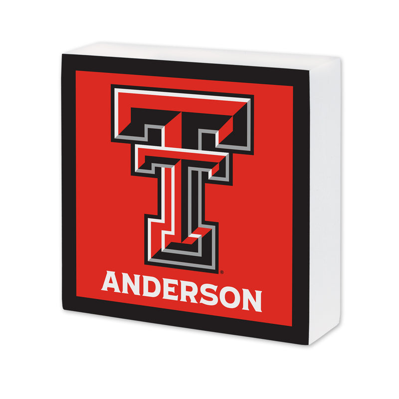 Texas Tech Red Raiders Personalized 6X6 Wood Sign