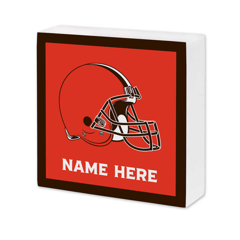 Cleveland Browns Personalized 6X6 Wood Sign