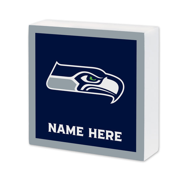 Seattle Seahawks Personalized 6X6 Wood Sign