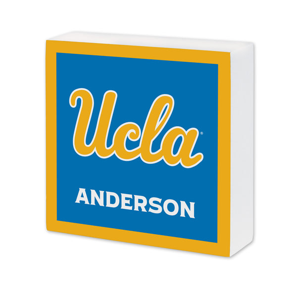 Ucla Bruins Personalized 6X6 Wood Sign