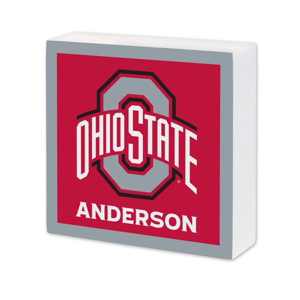 Ohio State Buckeyes Personalized 6X6 Wood Sign