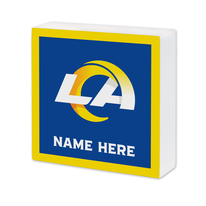 Los Angeles Rams Personalized 6X6 Wood Sign