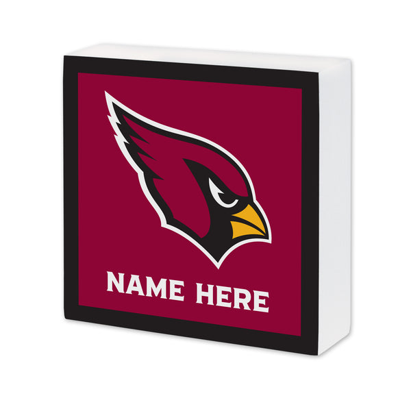 Arizona Cardinals Personalized 6X6 Wood Sign