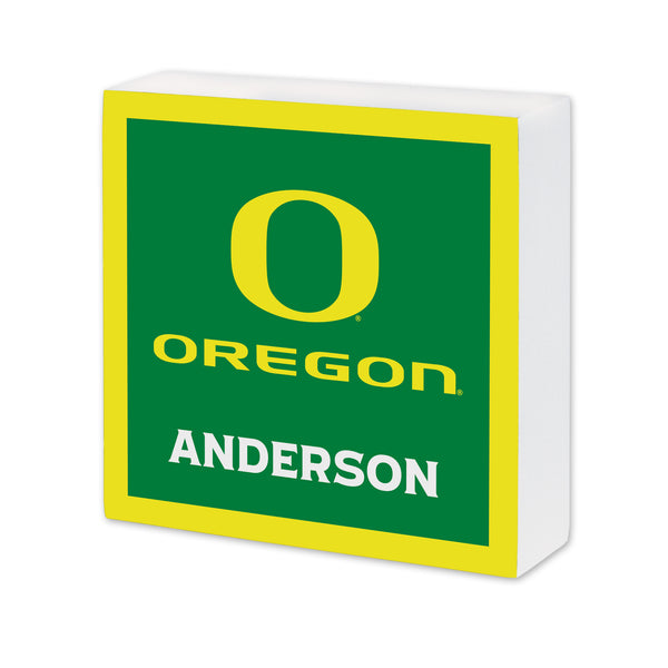 Oregon Ducks Personalized 6X6 Wood Sign