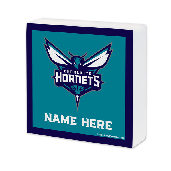 Charlotte Hornets Personalized 6X6 Wood Sign