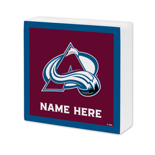 Colorado Avalanche Personalized 6X6 Wood Sign
