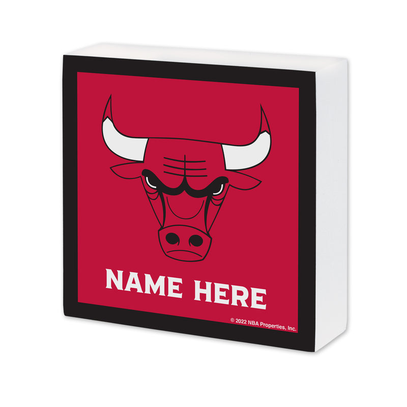 Chicago Bulls Personalized 6X6 Wood Sign