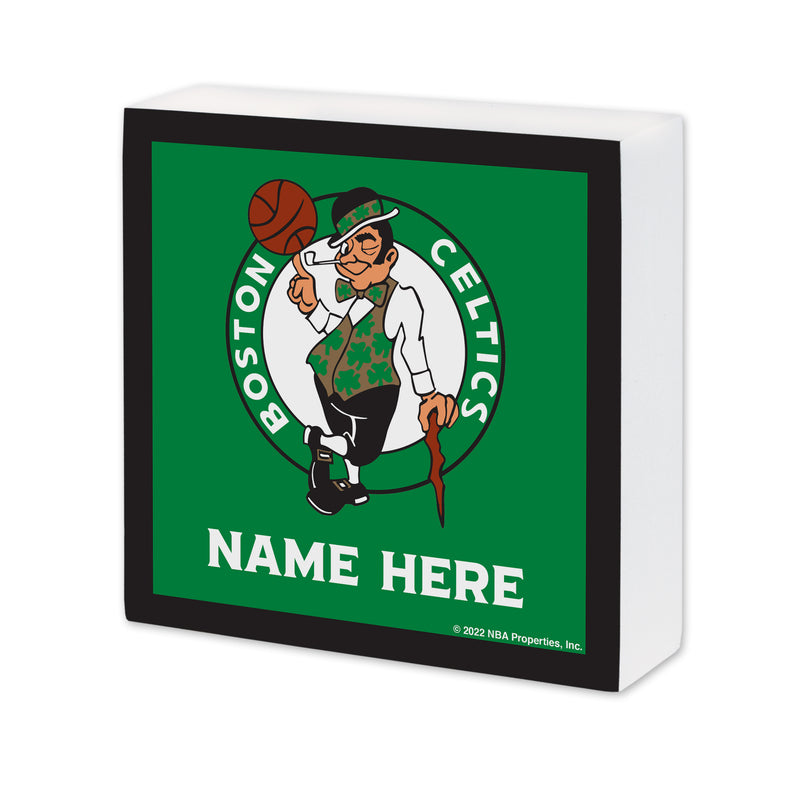 Boston Celtics Personalized 6X6 Wood Sign