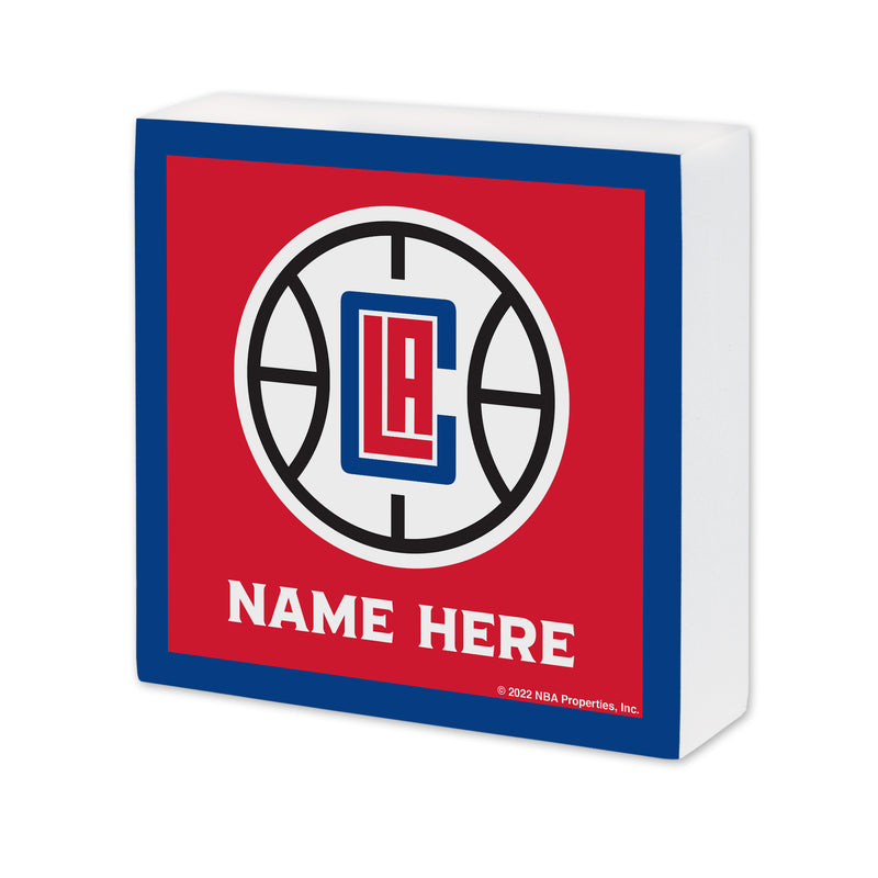 Los Angeles Clippers Personalized 6X6 Wood Sign