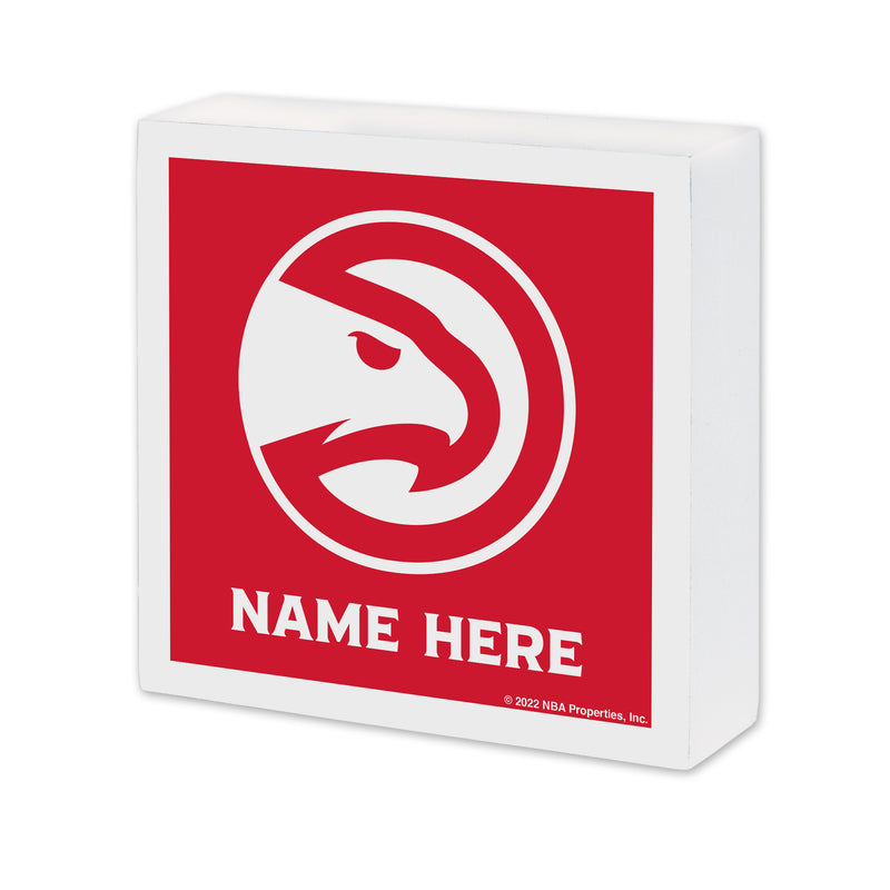 Atlanta Hawks Personalized 6X6 Wood Sign