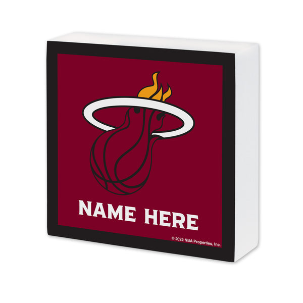 Miami Heat Personalized 6X6 Wood Sign