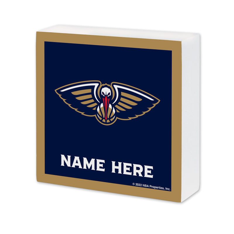 New Orleans Pelicans Personalized 6X6 Wood Sign