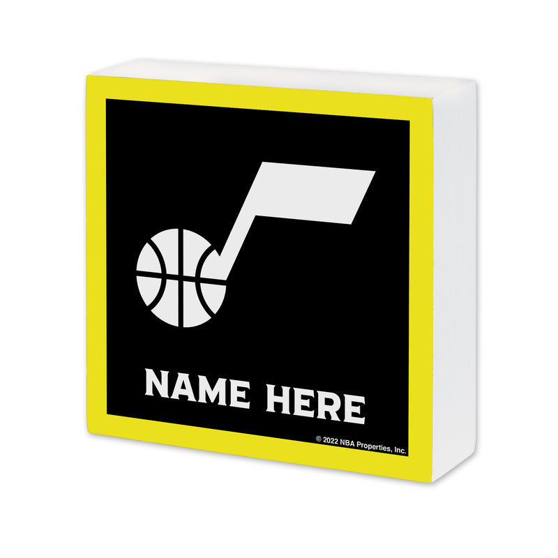 Utah Jazz Personalized 6X6 Wood Sign