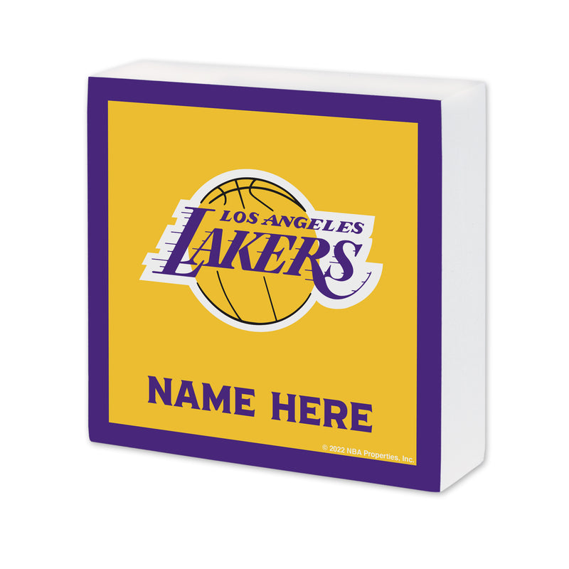 Los Angeles Lakers Personalized 6X6 Wood Sign