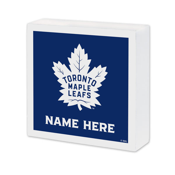 Toronto Maple Leafs Personalized 6X6 Wood Sign