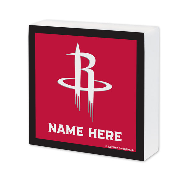 Houston Rockets Personalized 6X6 Wood Sign