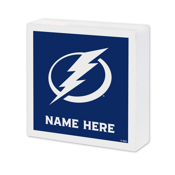 Tampa Bay Lightning Personalized 6X6 Wood Sign