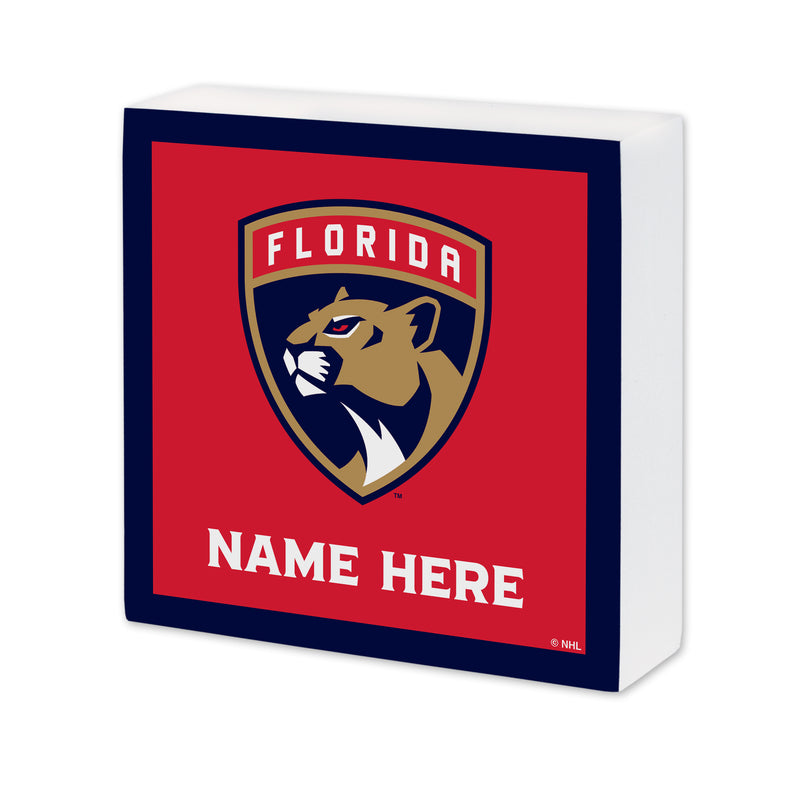 Florida Panthers Personalized 6X6 Wood Sign