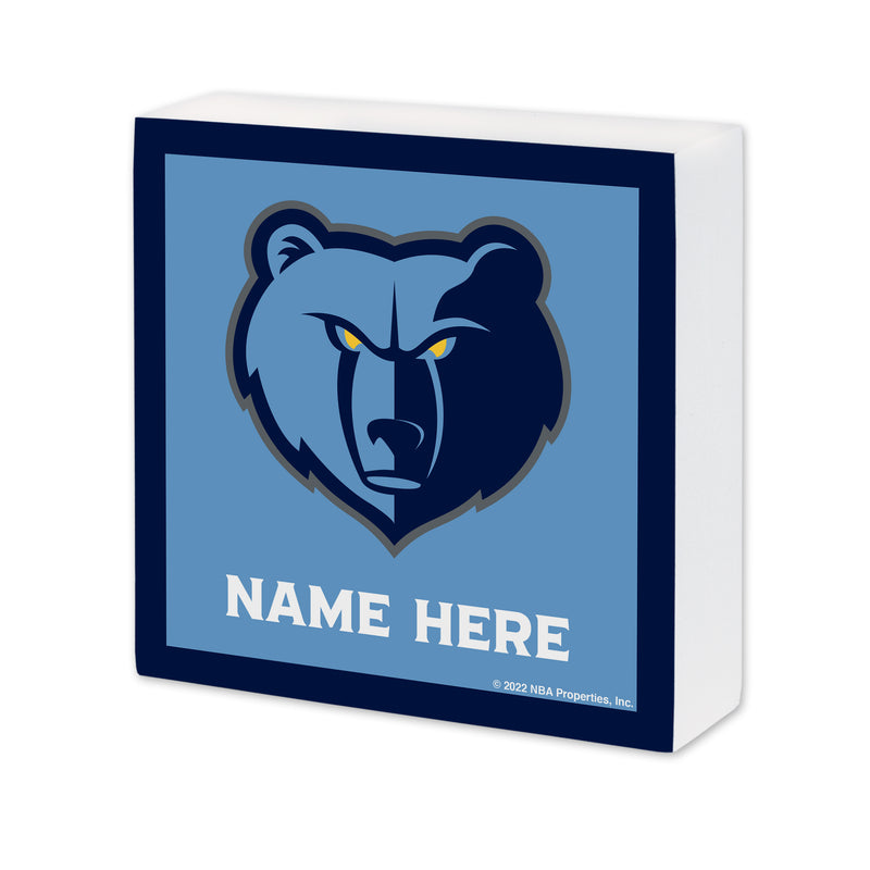 Memphis Grizzlies Personalized 6X6 Wood Sign