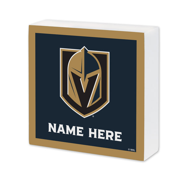 Vegas Golden Knights Personalized 6X6 Wood Sign
