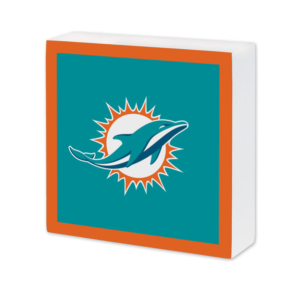 Miami Dolphins 6X6 Wood Sign