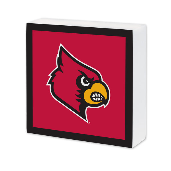 Louisville Cardinals 6X6 Wood Sign
