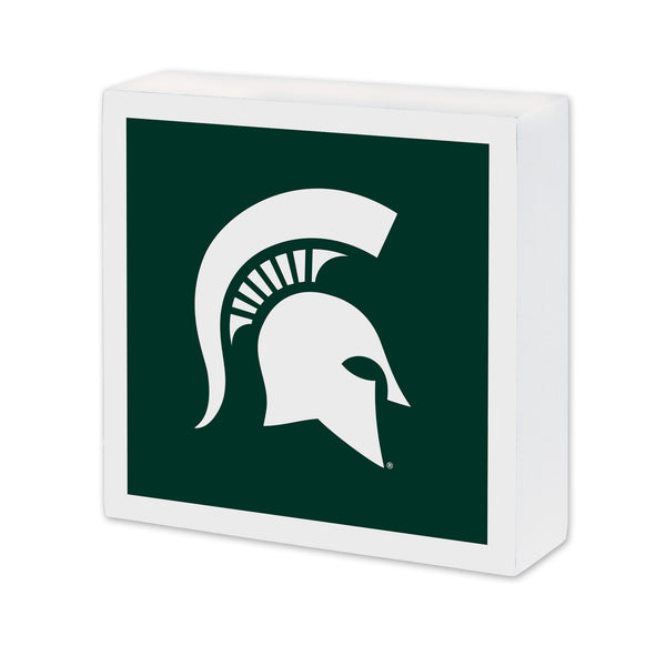 Michigan State Spartans 6X6 Wood Sign