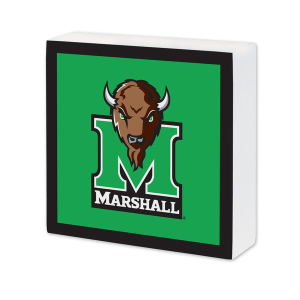 Marshall Thundering Herd 6X6 Wood Sign