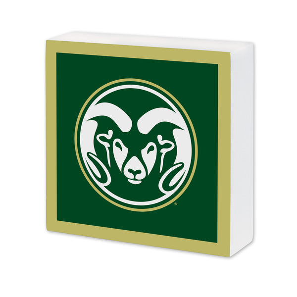 Colorado State Rams 6X6 Wood Sign
