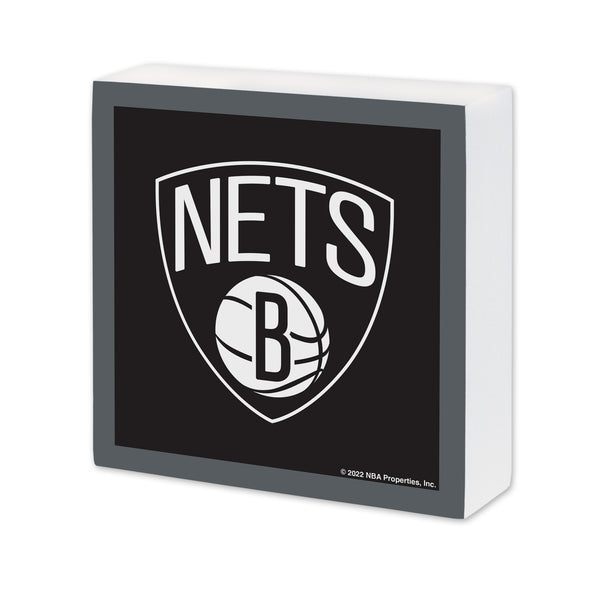 Brooklyn Nets 6X6 Wood Sign