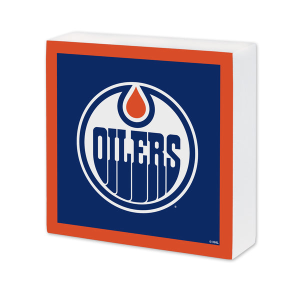 Edmonton Oilers 6X6 Wood Sign