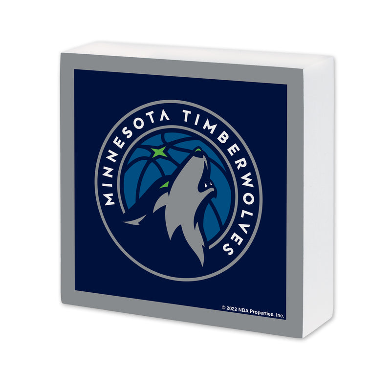 Minnesota Timberwolves 6X6 Wood Sign